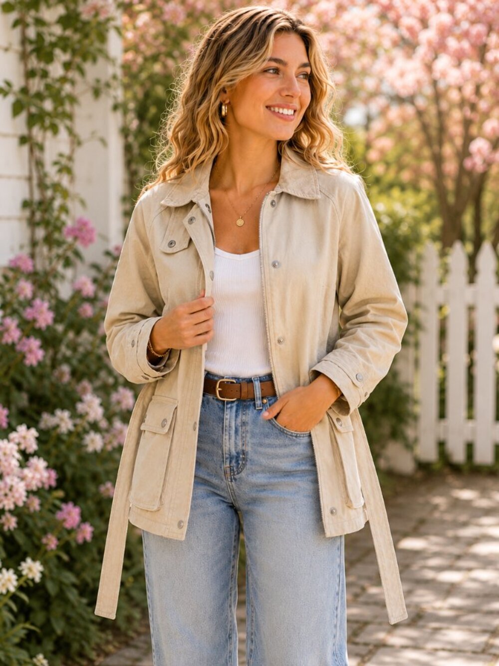 AE American Eagle SZ M/L 100% Cotton Canvas Barn Jacket Chore Coat NWOT